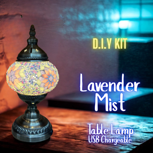 D.I.Y. KIT LAVENDER  MIST TABLE LAMP-RECARGEABLE