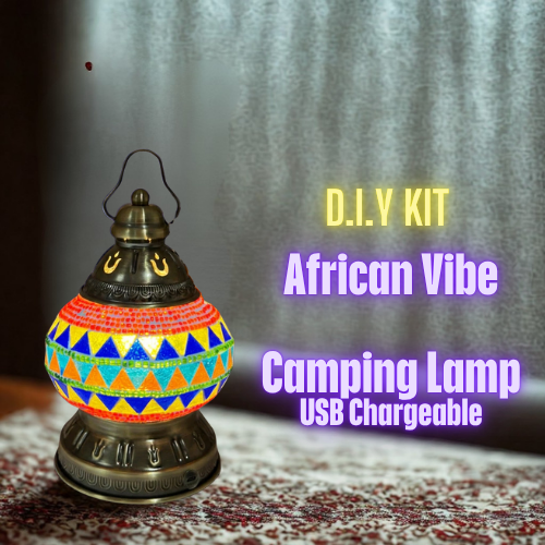 D.I.Y. KIT AFRICAN VIBE CAMPING LAMP-RECHARGEABLE